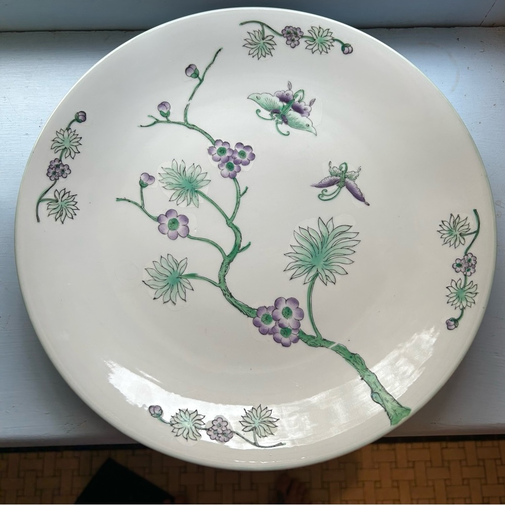 VTG Nora Fenton Designs Chinoiserie platter charger 12.5” plate China Hong Kong